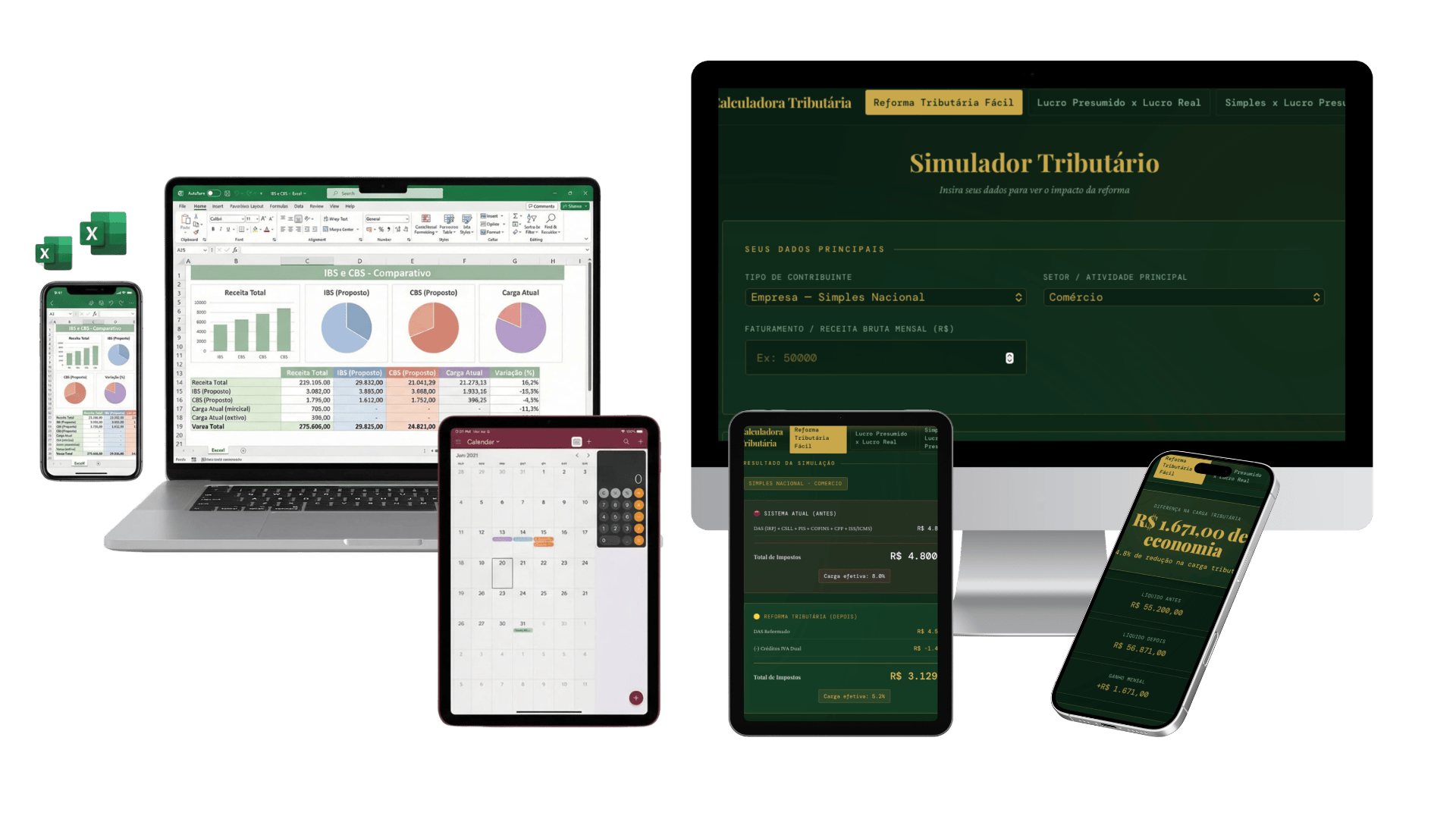 Mockup da Planilha IBS e CBS